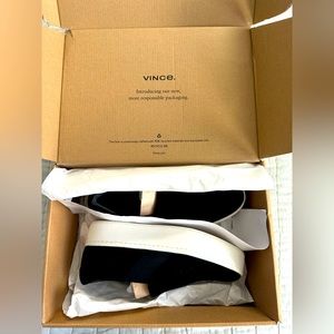 Brand new in box Vince Warren platform sneakers (black suede)
